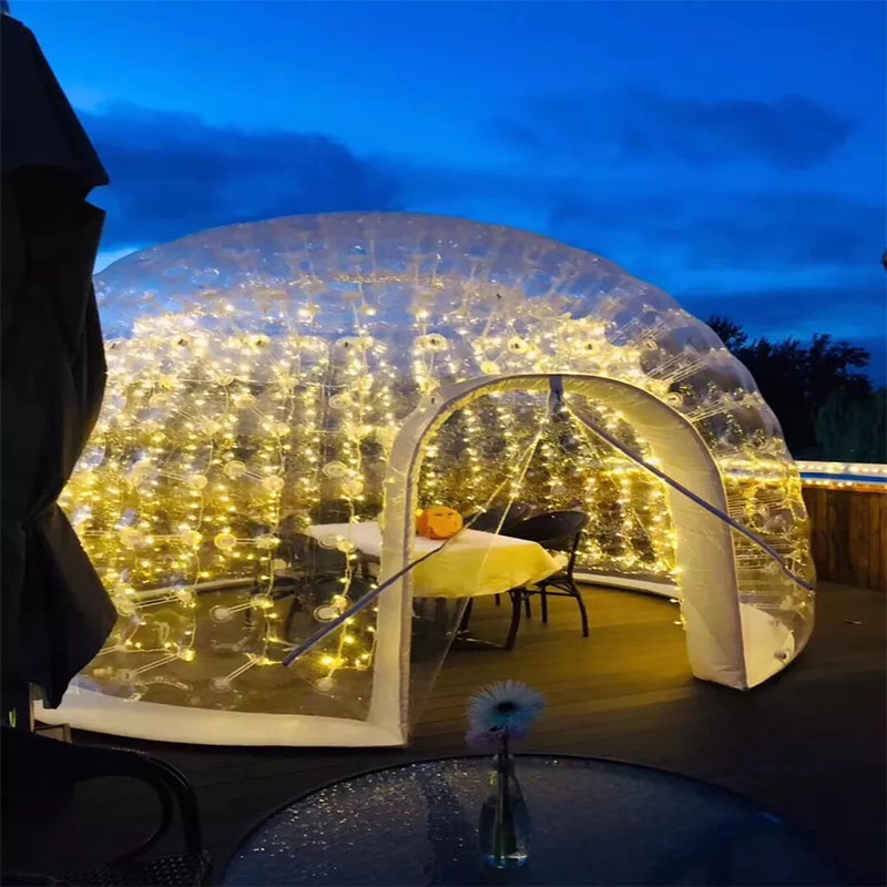 transparent inflatable tent